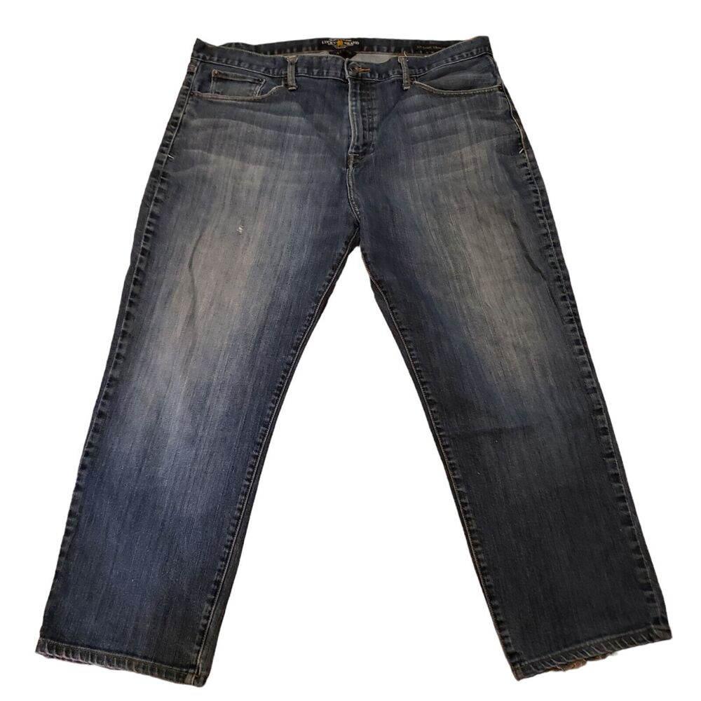 Lucky Brand Jeans 329 Classic Straight Mens 42 x 32 Blue Denim